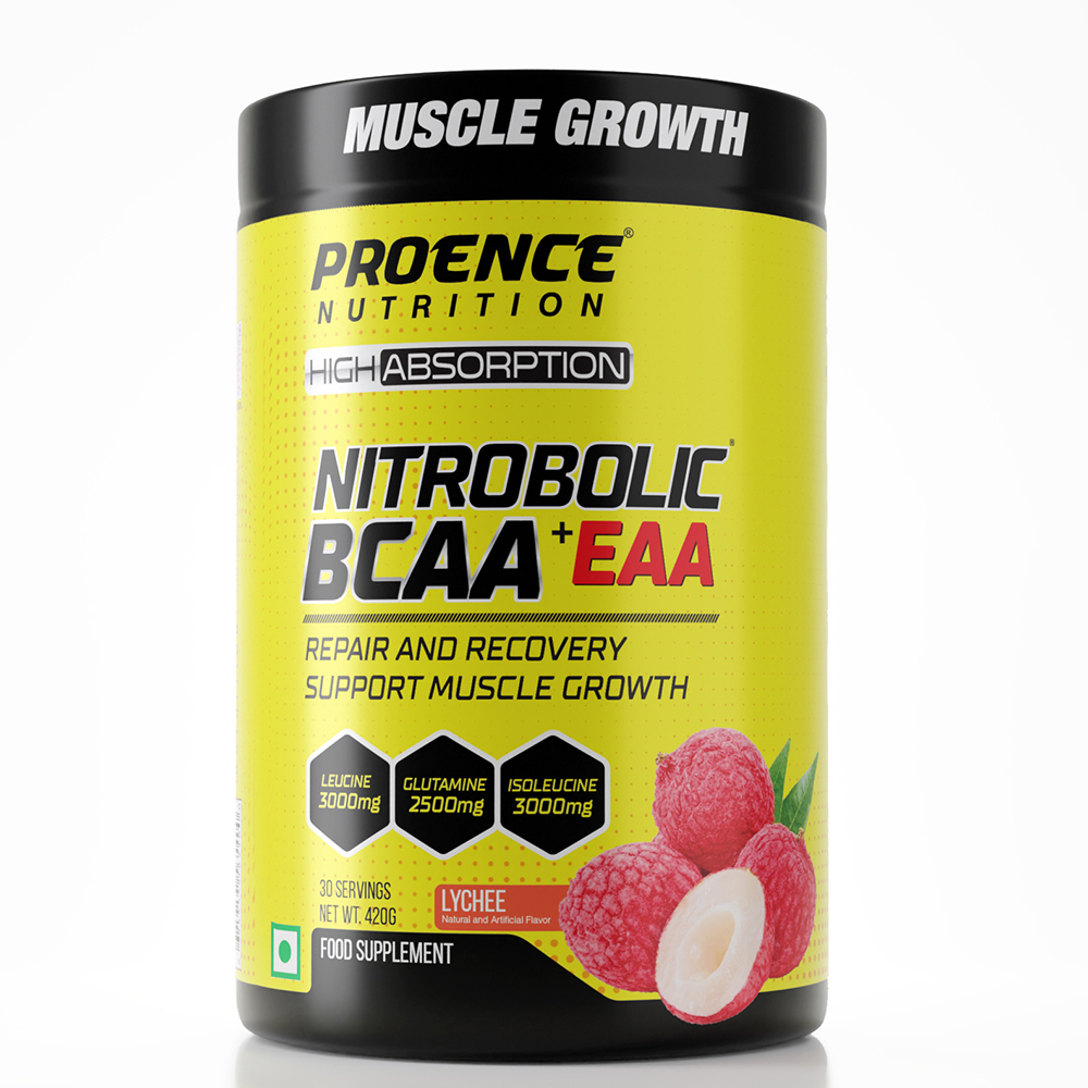 Proence Nitrobolic BCAA With EAA, 420gm Advanced BCAA Supplement with Glutamine, Citrulline, L